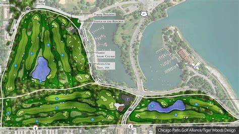 Revised layout unveiled for proposed Tiger Woods design in Chicago