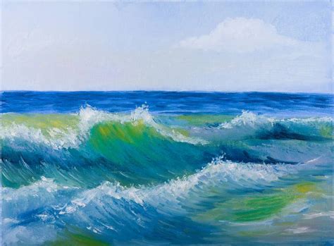 Sea waves Painting by Victoria Shaad | Saatchi Art