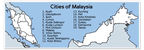 Map of Malaysia, city maps, state maps and maps with tourist destinations | Wonderful Malaysia