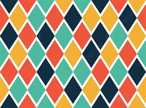 Seamless Pattern Of Colorful Geometric Shapes Vector Illustration Background, Small, Figure ...