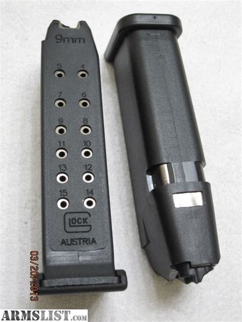 ARMSLIST - For Sale: Glock 19 magazines-New Gen 4 15 round