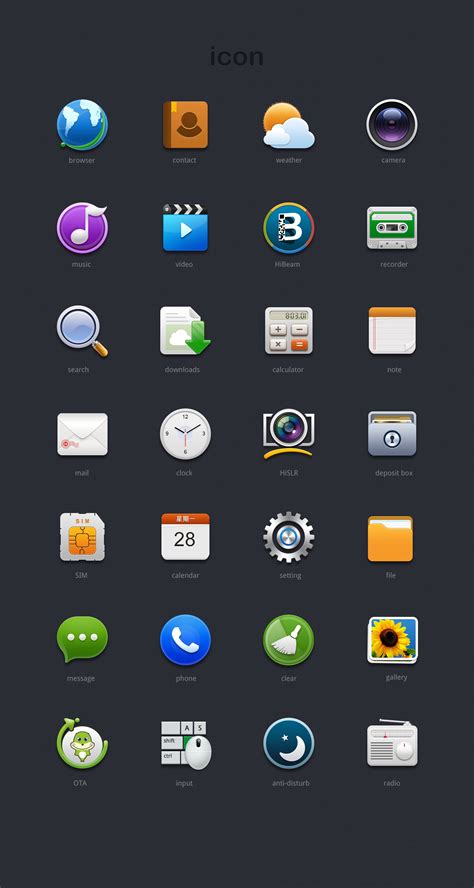 App icon design, Flat design icons, Android icons