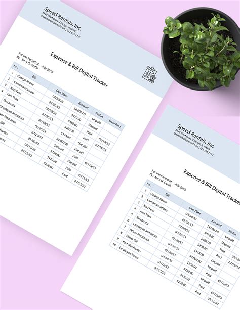 Prepaid Expense Tracker Template in Excel, Google Sheets - Download | Template.net