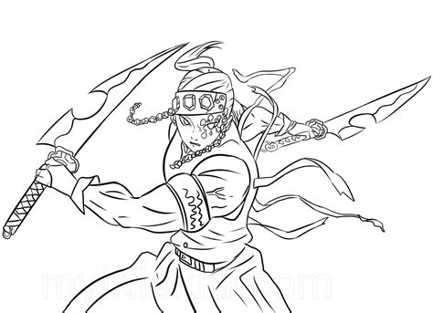 Tengen Uzui Drawing Outline