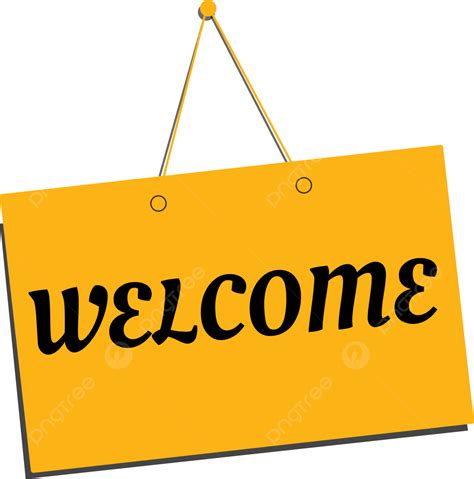 Welcome Text, Welcome Text Effect, Welcome Text Yellow Black, Sign PNG and Vector with ...