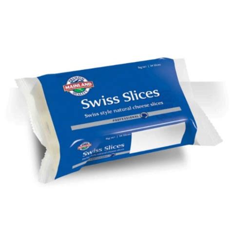 Swiss Cheese Slices 1kg – Mainland – Atmos Foods