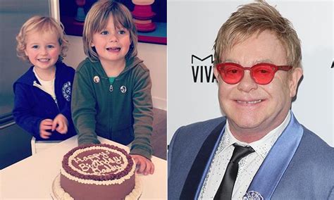 Elton John's sons were by his side as he celebrated his 68th birthday... | HELLO! | Scoopnest