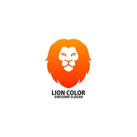 Free Vector | Lion head logo design gradient color