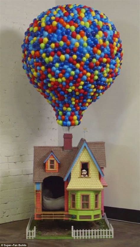 Incredible 'floating' replica of the balloon home from Pixar's Up | Balloons, Disney up, Build gifts