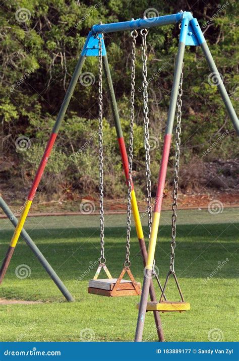 Childrens Swing in a Play Park Stock Image - Image of blyde, park: 183889177