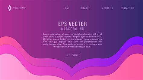 Purple Gradient Papercut Web Design Abstract Background EPS 10 Vector For Website, Landing Page ...