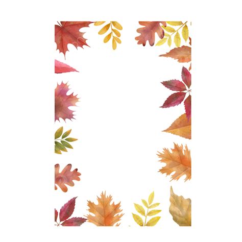 Autumn Border With Watercolor Leaves, Autumn Border, Watercolor Autumn, Autumn Leaves PNG ...