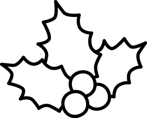 Holly Leaves Outline Vector Free Crochet - Infoupdate.org