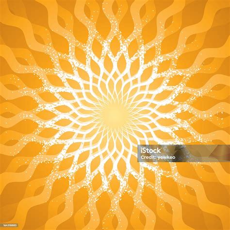 Yellow And White Abstract Pattern Stock Illustration - Download Image Now - Computer Graphic ...