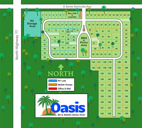 Park Map Kingsville Long & Short Term RV Mobile Home Rental - Oasis RV ...