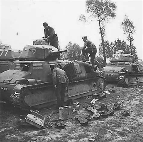 Somua S35 tanks after capture by German forces in France, Summer 1940 | World War Photos