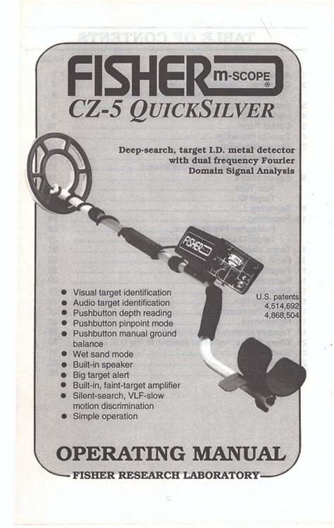 Fisher Cz-5 Quicksilver Metal Detector | Fisher Cz5 Quicksilver Metal Detector