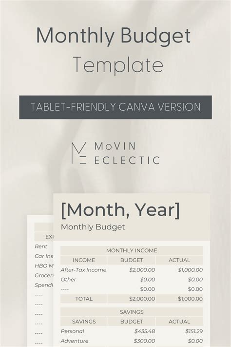 The Monthly Budget Template is an easy-to-use tracker for all of your weekly, monthly, and ...