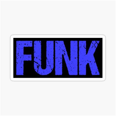 "Funk (blue text - black background)" Sticker for Sale by keep-in-mind | Redbubble