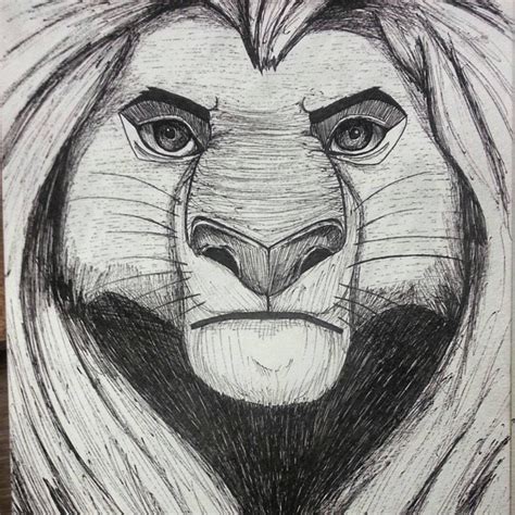 Mufasa in pen by theartofkailah on DeviantArt