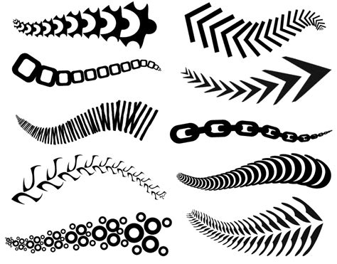 Photoshop Pattern Brushes - Borders and Lines from GrutBrushes.com