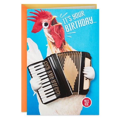 Crazy Chicken Musical Birthday Card With Motion - Greeting Cards - Hallmark