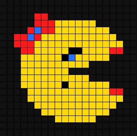 Ms pac man pixel art – Artofit