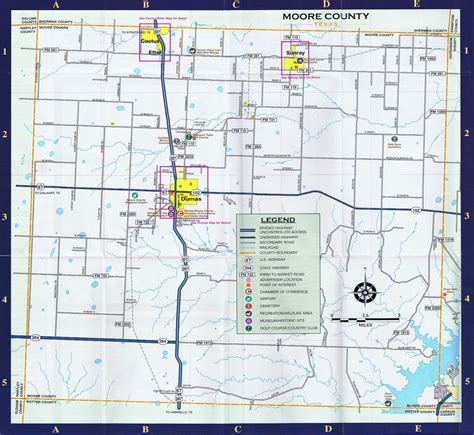 Moore County Area Map