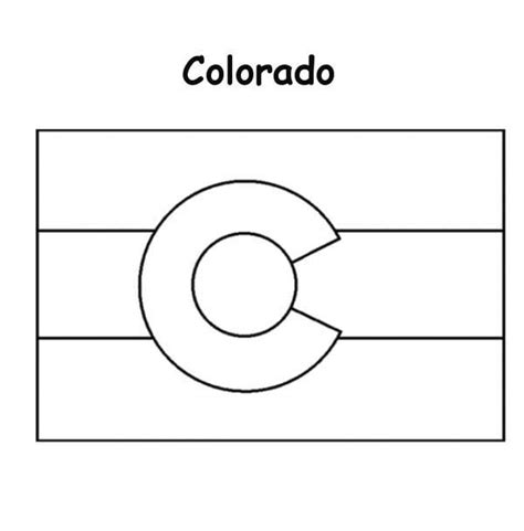 Colorado State Flag Coloring Page | Color Luna