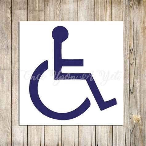 Handicap Decal Handicap Sticker Wheelchair Decal Wheelchair - Etsy