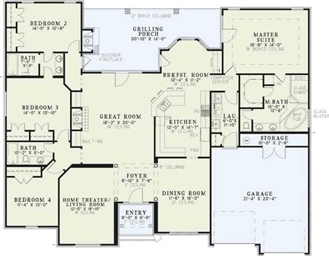 Ranch Style Floor Plans 4 Bedroom | Viewfloor.co