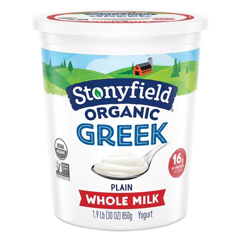 Stonyfield Organic Whole Milk Plain Greek Yogurt - Shop Yogurt at H-E-B