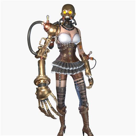 Steampunk cyborg 3D model - TurboSquid 1971233