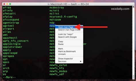 How to List Every Terminal Command on Mac OS