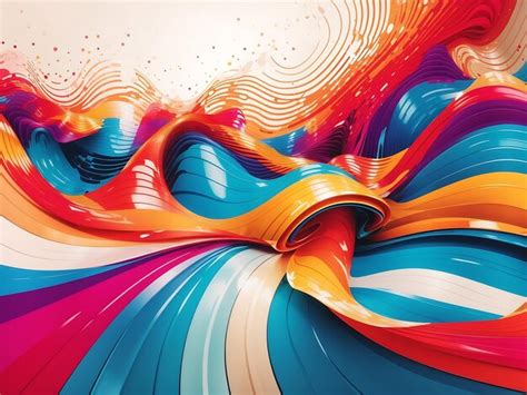 Premium AI Image | Various colorful technology dotted abstract wave background design wallpaper ...