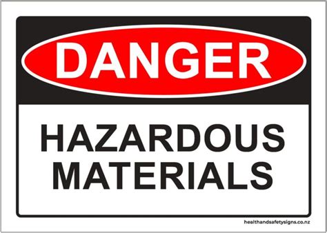 Hazardous Materials Danger Sign - Health and Safety Signs