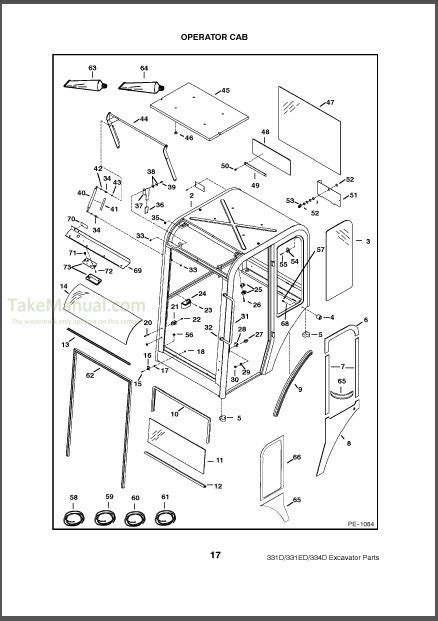 Bobcat 331 331E 334 D Series Parts Catalog Excavator 6901252 – TakeManual.com