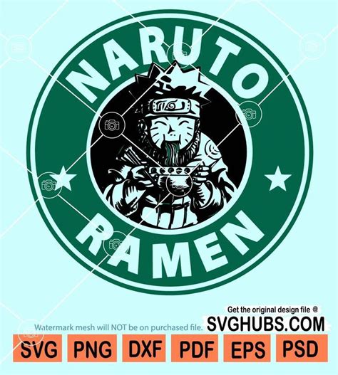 Naruto Ramen Starbucks logo svg, Naruto Logo Svg, anime Svg, Naruto svg, Naruto Silhouette svg ...