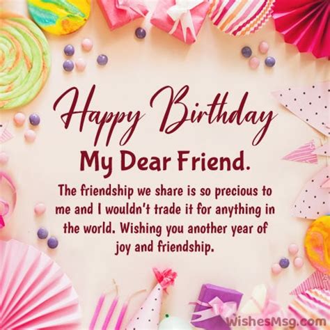 120+ Birthday Wishes For Friend (Sweet and Touchy) - WishesMsg