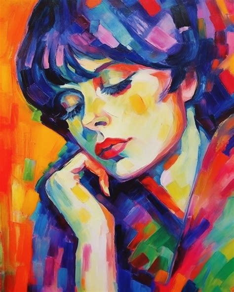 Portrait of a Woman. Art style - Fauvism | Abstract portrait painting, Fauvist art, Portrait art