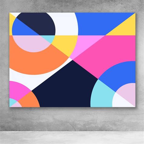 Kaleidoscope Modern Geometric Abstract Pop Art Wall Art | Geometrische malerei, Abstrakte kunst ...