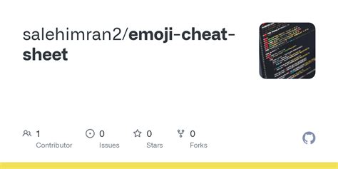 GitHub - salehimran2/emoji-cheat-sheet