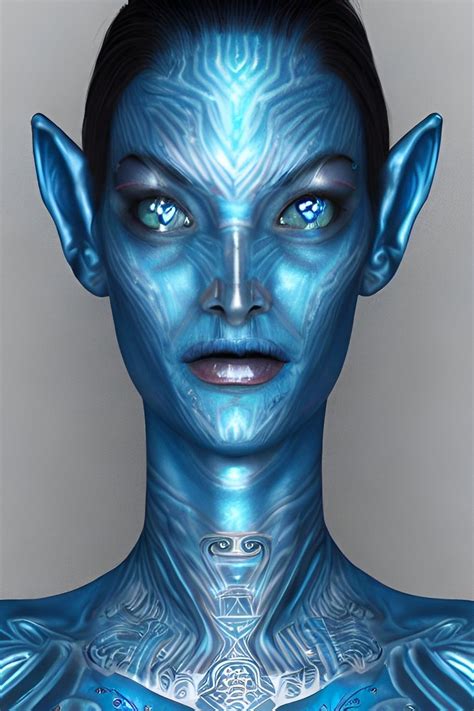 Blue Alien Makeup and Body Art