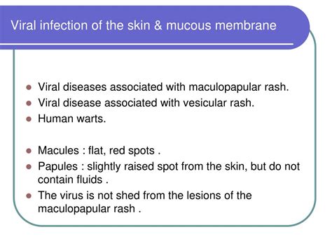 PPT - Viral infection of the skin & mucous membrane PowerPoint Presentation - ID:3109973