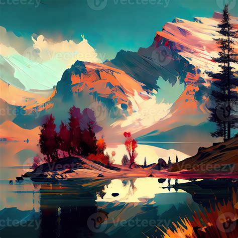 Landscape Art - Ai Generated 22416542 Stock Photo at Vecteezy