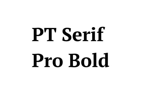 PT Serif Pro Bold Font - Free Font Download