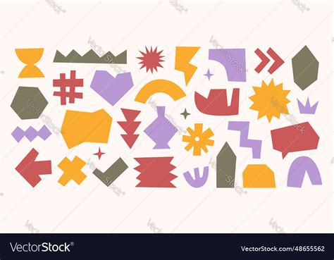 Abstract geometric shapes collection Royalty Free Vector