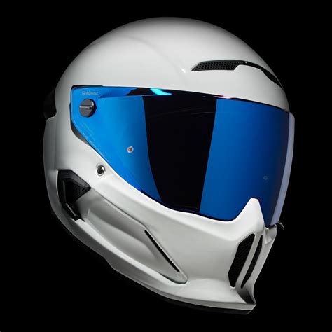 Wearing White Motorcycle Helmet