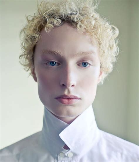 Feminine Male Model with Androgynous Face and Short Hair