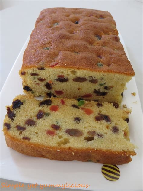 fruit cake with plain flour